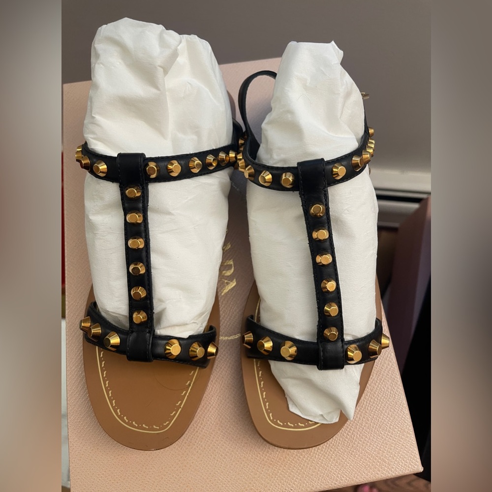 Prada studded sandals